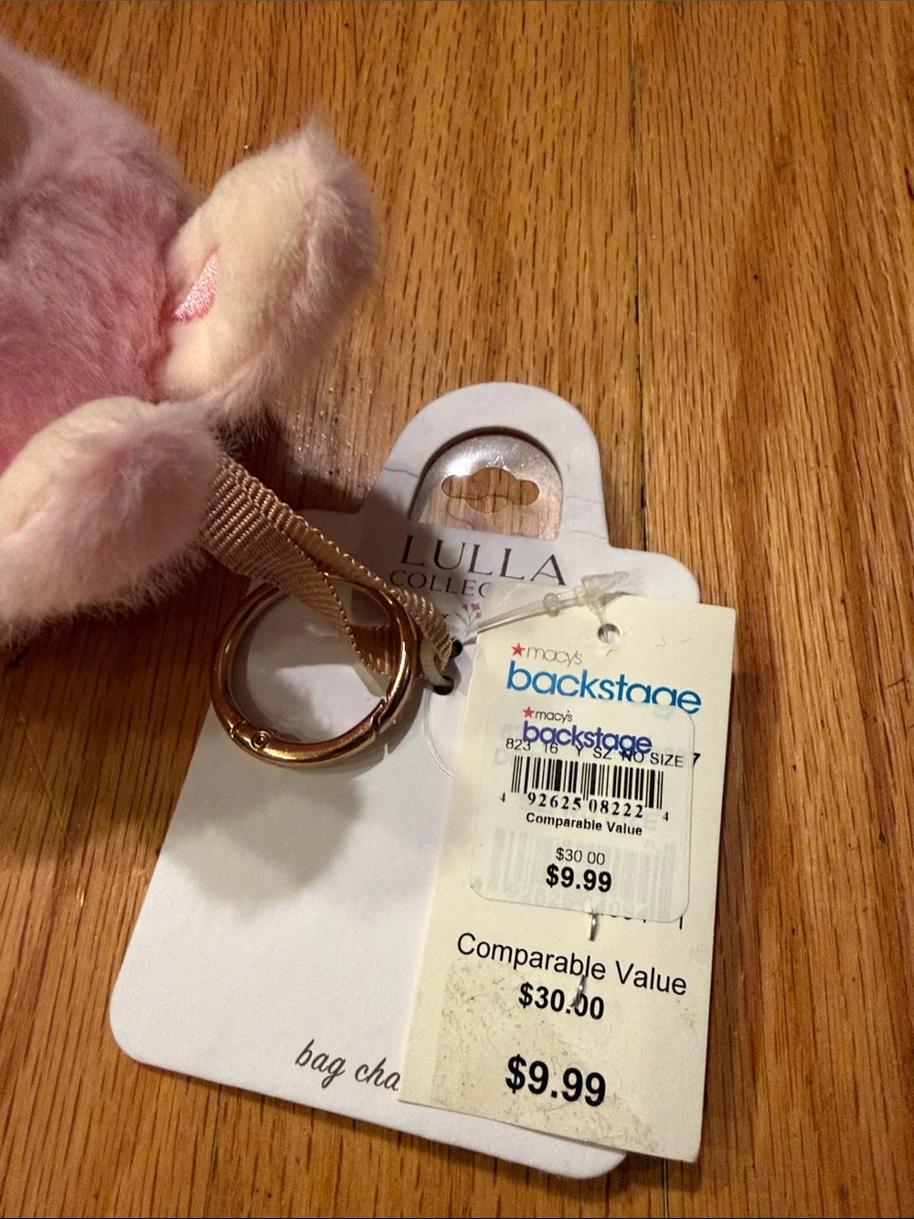 Lulla Collection Bunny Monster Plush Keychain Bag Charm Pink NWT Cute Kawaii